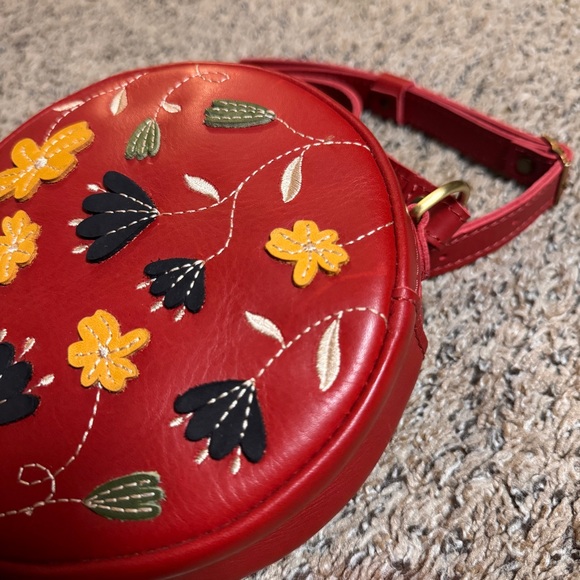 Portland Leather Limited Edition Folklore Ruby Small Circle Crossbody - Picture 3 of 13